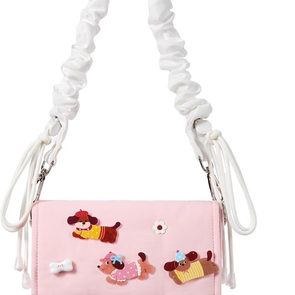 Customizable Crossbody Bag Women Nylon Small Detachable Strap for Daily Use